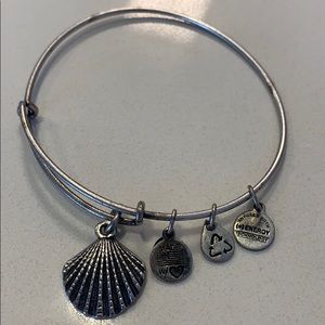 Silver Alex and Ani Seashell Bracelet